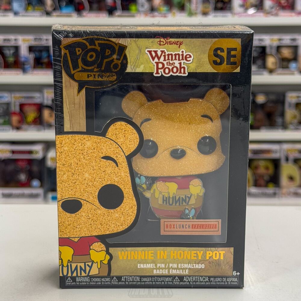 Funko Pop Pin Disney Winnie the Pooh in Honey Pot Diamond BoxLunch 3" Exclusive